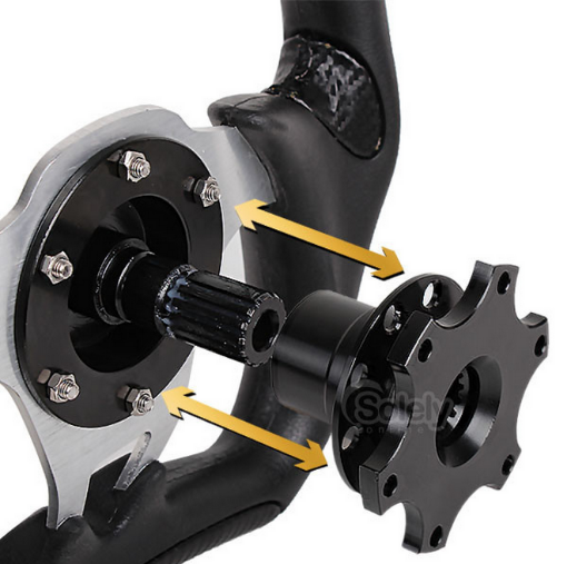 Bild von Quick release für Lenkrad schwarz 68 mm