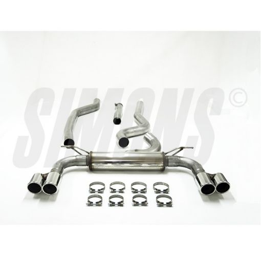 Bild von Simons Catback-Auspuff BMW F34 GT 318d/320d 4x80 mm