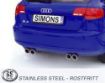 Bild von Simons catback Auspuff Audi A3 8PA Sportback 1.4 TFSI/2.0 TFSI 4x80 mm