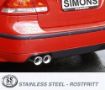 Bild von Simons Catback-Auspuff Saab 9-3 1.8T/2.0T/Aero 58L 2x80 mm