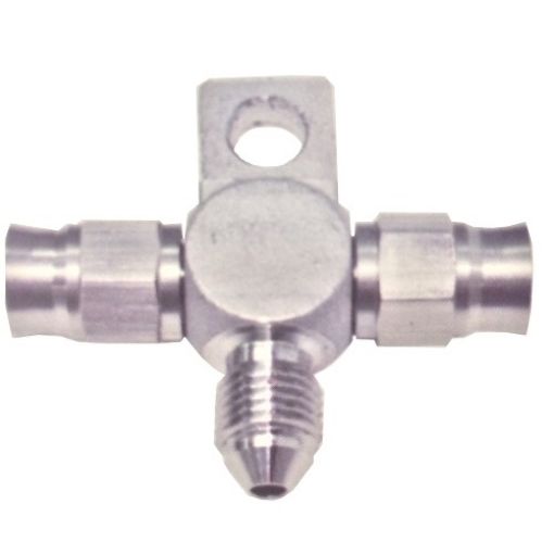 Bild von T-Stück 1x "männlich-AN3", 2x Schlauch PTFE AN-3 mit Halterung