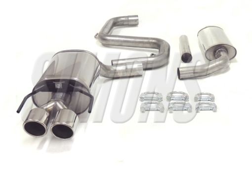 Bild von Simons Catback-Auspuff Saab 9-3 1.8T/2.0T/Aero 61L 2x80 mm
