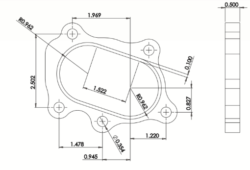 Bild von 5 verschraubter Flansch für Turbo - Alm. Eisen - 14480