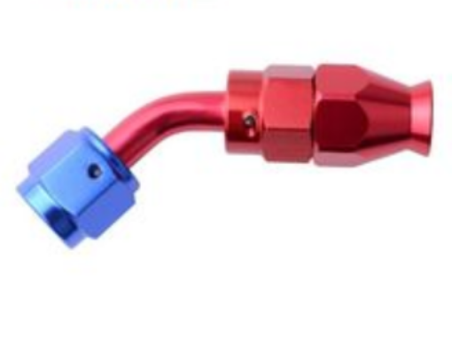 Bild von 45 Grad. AN Fitting - Tube to Female - Rot / Blau
