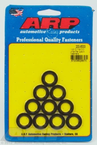 Bild von ARP "1/2"ID 7/8"OD .120"TH chamfer black washers" (10pcs)