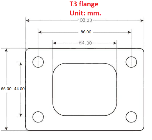 Bild von T3 Turboflansch Alm. - SS304