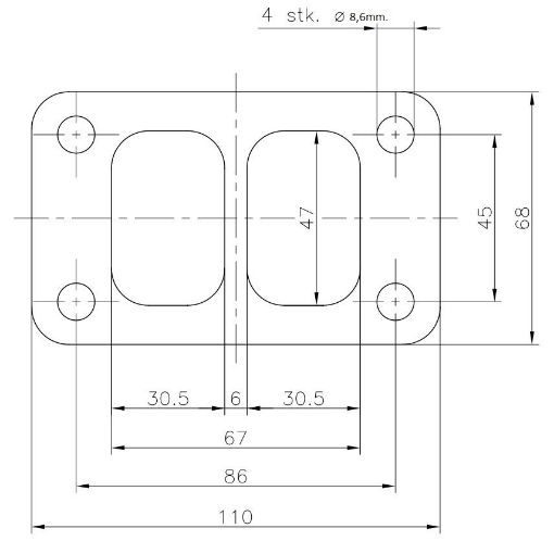 Bild von T3 Split-Turboflansch