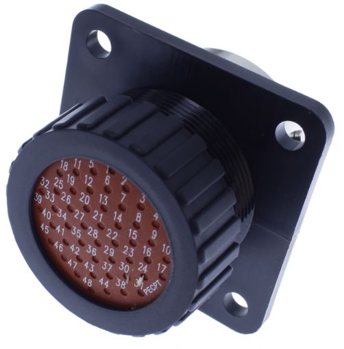 Bild von Firewall connector 48 pins  med flange - Incl. stikben (HUN)