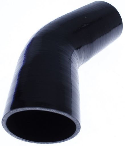 Bild von 45 Grad Silikonbiegung - Schwarz 2 "- 51mm.