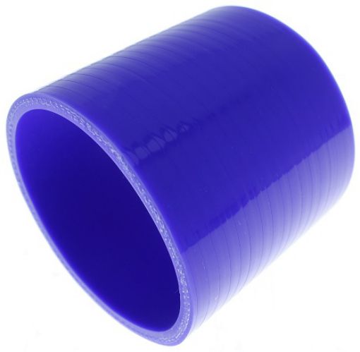 Bild von Gerader Silikonschlauch - Blau 89 mm.