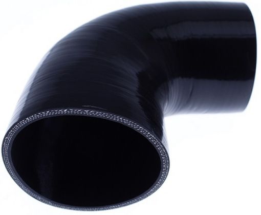 Bild von 90 Grad Silikonbiegung - Schwarz 4 "- 102mm.