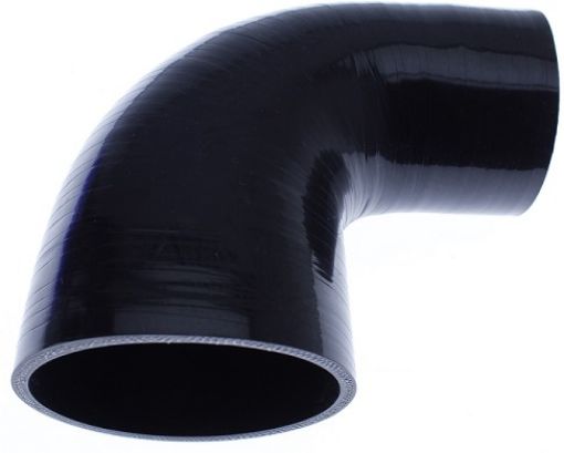 Bild von 90 Grad Silikonbiegung - Schwarz 2 - 2½ "