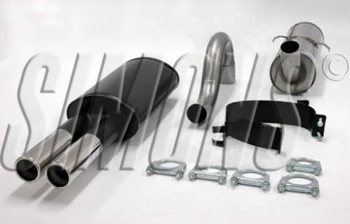 Bild von Simons catback auspuff Volvo 740/940 GL/GLE/GLT 2x70 mm