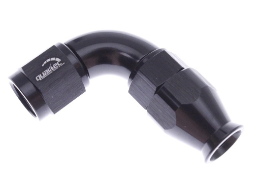 Bild von 90Grad. PTFE AN Anschlussstück - AN-6 - Schwarz - High Flow