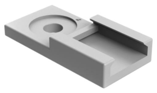 Bild von Deutsch grey mounting bracket for DT series male connector fod - 1011-026-0205