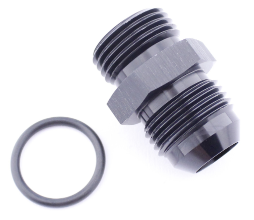 Bild von AN20-Stecker - AN20-O-Ring (1-5 / 8-12 SAE UNF) Stecker - Nippelanschluss - Schwarz Alu