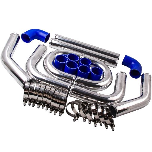 Bild von Intercooler piping kit 2.5" - Blue
