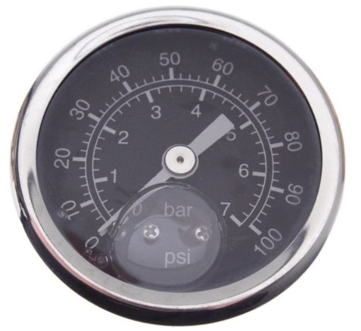 Bild von Benzindruck UR / Zeiger / Manometer - 0-7 bar - Black
