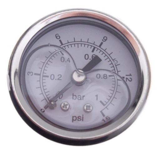 Bild von Mechanische Kraftstoffdruckanzeige 0-15 PSI/0-1 bar weiß