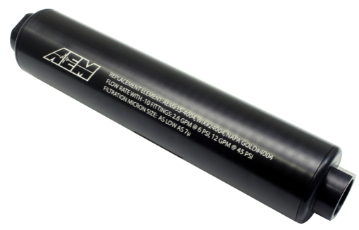Bild von AEM Universal High Flow -10 AN Inline Black Fuel Filter