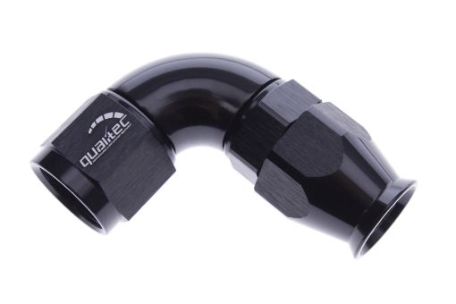 Bild von 90Grad. PTFE AN Anschlussstück - AN-8 - Schwarz - High Flow