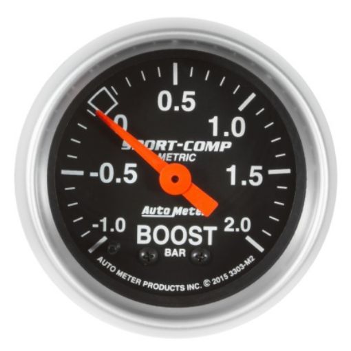 Bild von Autometer Sport-Comp Gauge Vac/Boost 2 1/16in -1 - +2 Bar
