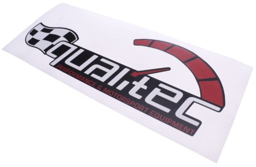Bild von Qualitec sticker 125mm. - Black - Racing flag 