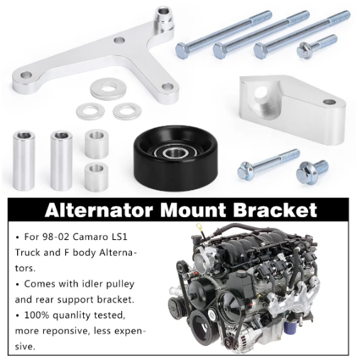Bild von Aluminum Alloy LS/LS1 Alternator Bracket auto product Car accessories Fit for Camaro Durable Generator W/ Rear Brace