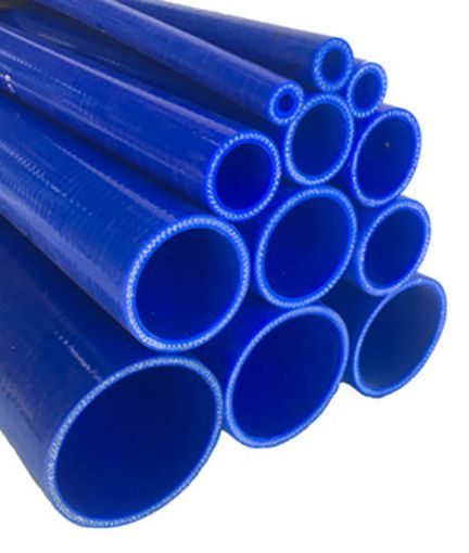 Bild von 60mm (2,38 ") - 1 m gerader Silikonschlauch - Blau
