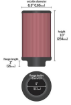 Bild von 5" KN-Filter - 127mm. K & N-Luftfilter - RU-3220