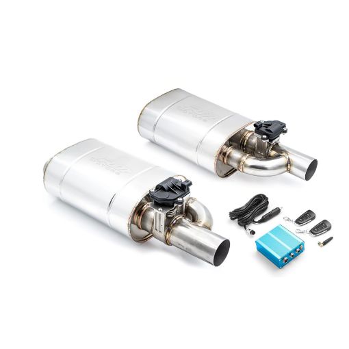 Bild von Exhaust muffler with Cutout valve - 3" - DUAL
