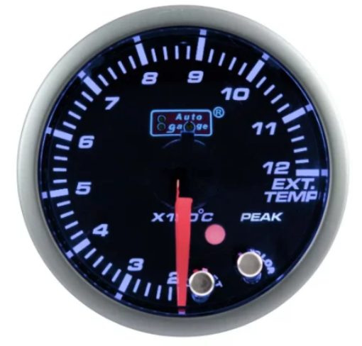 Bild von Autogauge EGT Abgastemperaturmesser - Dunkel