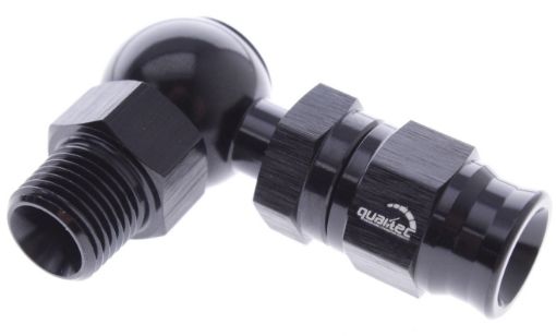 Bild von 1/8"-27 NPT - > AN3 hose - 90gr. Black  - PTFE fitting - Banjo fit