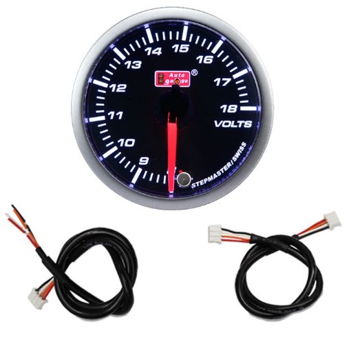 Bild von Autogauge Voltmeter - Dunkel