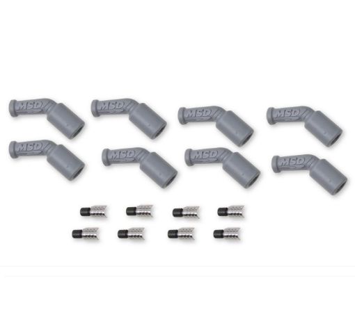 Bild von MSD Coil Plug Boot & Terminal Kit - 135 Degree Ends - Set of 8