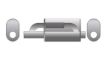 Bild von Exhaust muffler with Cutout valve - 3" - DUAL
