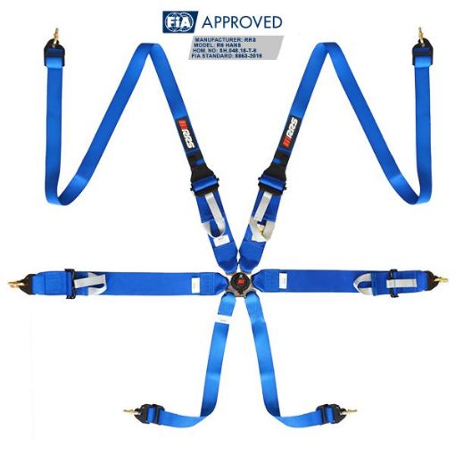 Bild von RRS FIA 3" 2" R6 HANS® Superlight 2,8 Kg Blauer Gurt