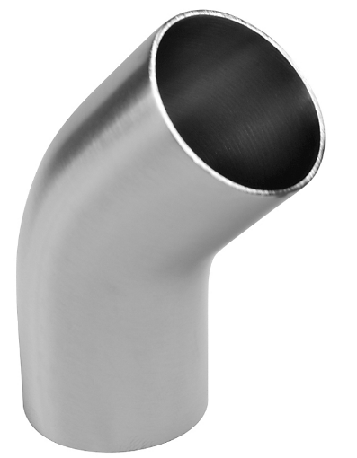 Bild von 4 "- 101,6 mm. Biegung aus rostfreiem Stahl um 45 Grad - 304