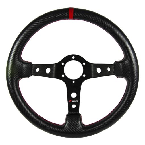 Bild von RRS CARBON LOOK Lenkrad – F90 350 mm – Rot
