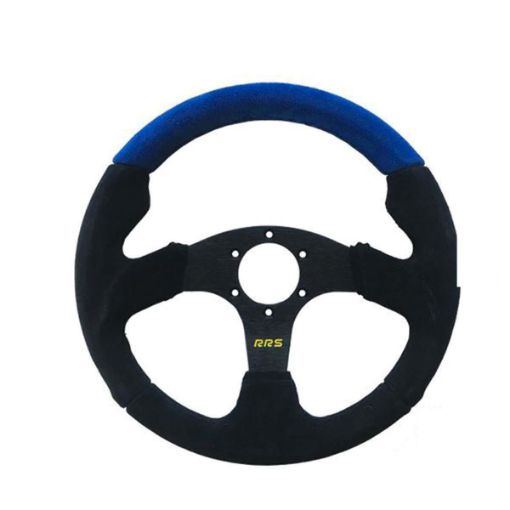 Bild von RRS RACER Lenkrad – Flach 320 mm – Blaues Wildleder