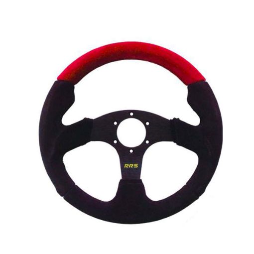 Bild von RRS RACER Lenkrad – Flach 320 mm – Rotes Wildleder
