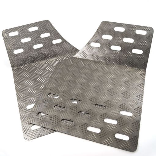 Bild von RRS Universelle Aluminium Fußplatten – Links & Rechts 300 × 400 mm