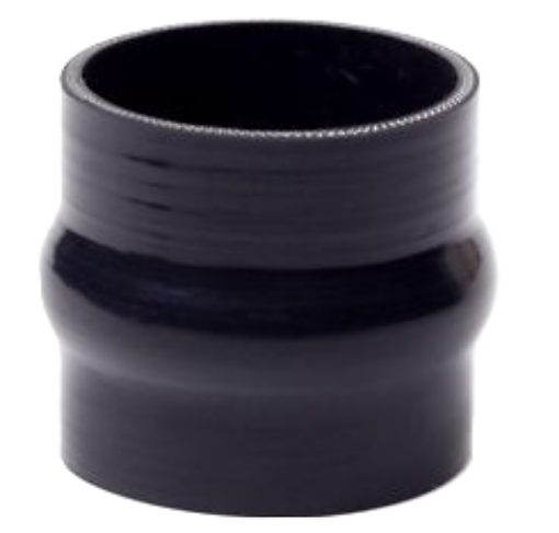 Bild von 63 mm. Silikonschlauch mit Buckel - Schwarz