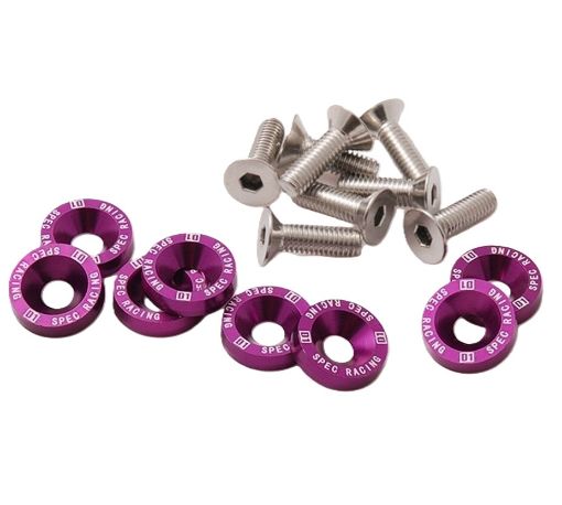 Bild von 8 x M6x20 Stål bolte + skiver - Lilla
