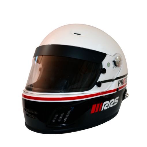 Bild von RRS Protect Circuit Vollvisierhelm – FIA 8859-2015 / SNELL SA2020 – Schwarz/Weiß
