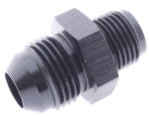 Bild von AN8-Stecker - 9/16"x24 JIC-Stecker - Nippelanschluss - Schwarz Alu