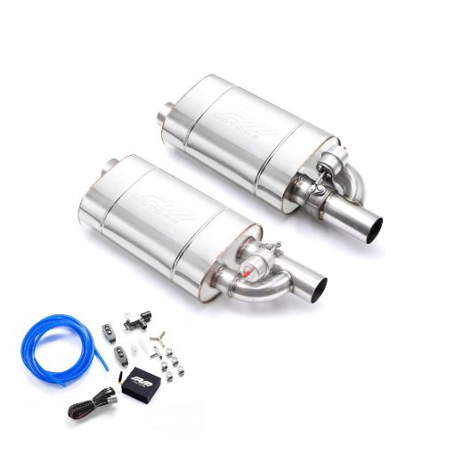 Bild von Exhaust muffler with Cutout valve - 3" - DUAL - Vacum control