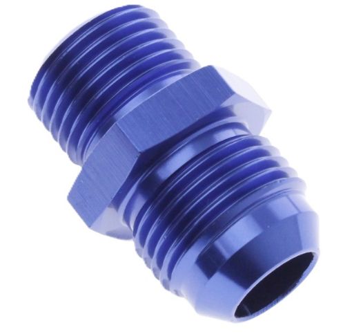 Bild von AN10 Stecker - 3/4 "x14 BSP Stecker - Nippelanschluss - Blau Alu
