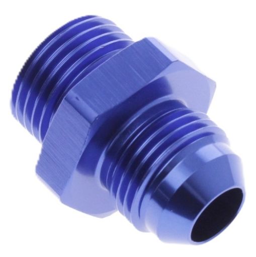 Bild von AN4 Stecker - M6x1 Stecker - Nippelanschluss - Blau Alu