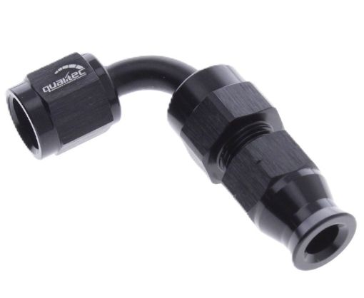 Bild von 90Grad. AN Anschlussstück - Rohr an Buchse Adapter AN-4 - schwarz - 1/4" (6,35mm.)